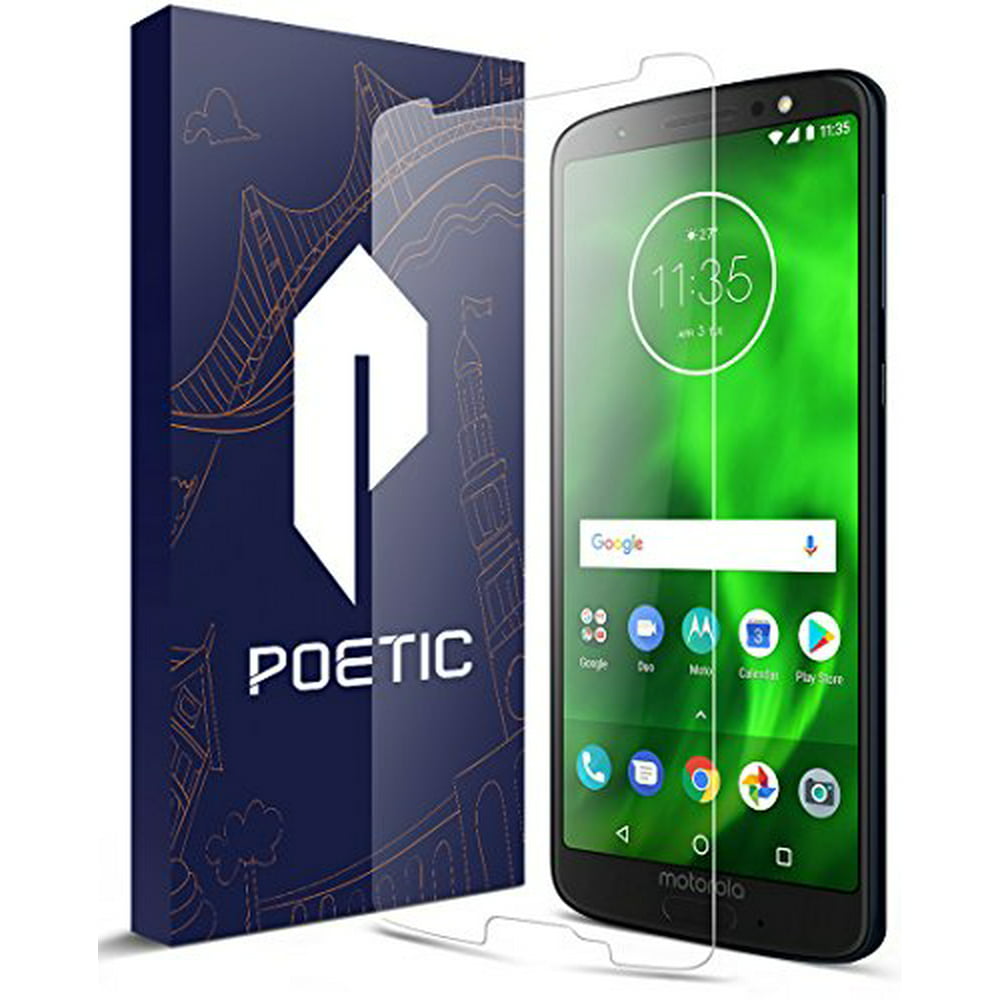 Moto G6 Screen Protector, Poetic [Full Coverage][HD Clear
