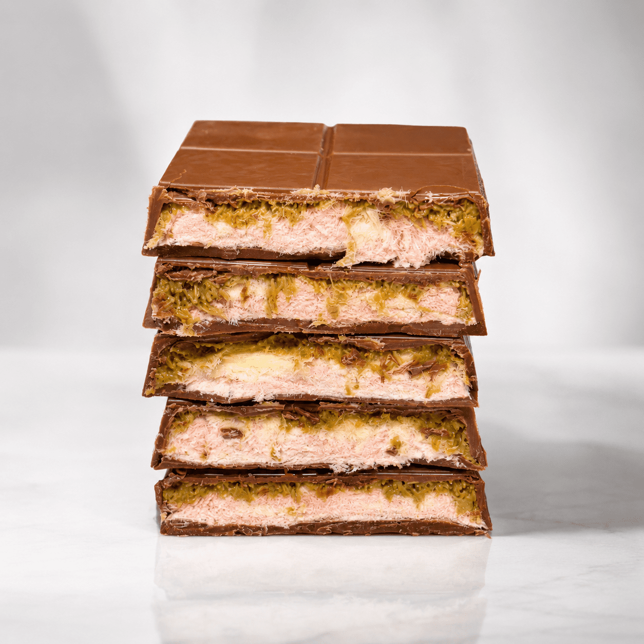 Nuts Factory Angel Hair Dubai Style Chocolate Bars with Pistachio Cream, Crispy Kataifi & Pink Cotton Candy, Pack of 2 Large Bars – #1 Ranked Dubai Chocolate Bars in the World by CNBC
