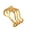 Gold, variant on Women's Artistic Abstract Wavy Open Ring Stainless Steel Sculptural Band Contemporary Organic Statement Accessory Plated Silver Size 6