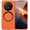 Orange, variant on Case For Huawei Honor Magic V6, Magnetic Shell With Supports Wireless Charging Anti-Fall Ring Kickstand Cover