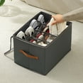 thumbnail image 5 of Foldable Shoe Organizer Storage Cloth Fabric Compartment Space Saving Washable Durable Home Closet, 5 of 5