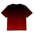 thumbnail image 5 of Cuoff Men's Large Size Loose Casual Gradient Short Sleeve Round Neck T-Shirt Top Red 3X, 5 of 5