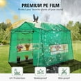 thumbnail image 4 of GAZEBETER 8.5 x 7 x 7 FT Outdoor Walk-in Greenhouse with Durable PE Cover,Portable Pop-up Green House with 3 Adjustable Hights,Roll-up Windows and Roll-up Zippered Door,Green, 4 of 10