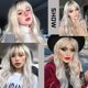 thumbnail image 5 of Fiudx Peluca Larga y Rizada con Flequillo para Mujer, Sintética, Natural, Dispersable En Varios Colores, para Uso Diario, Fiestas y Cosplay, Suave., 5 of 7