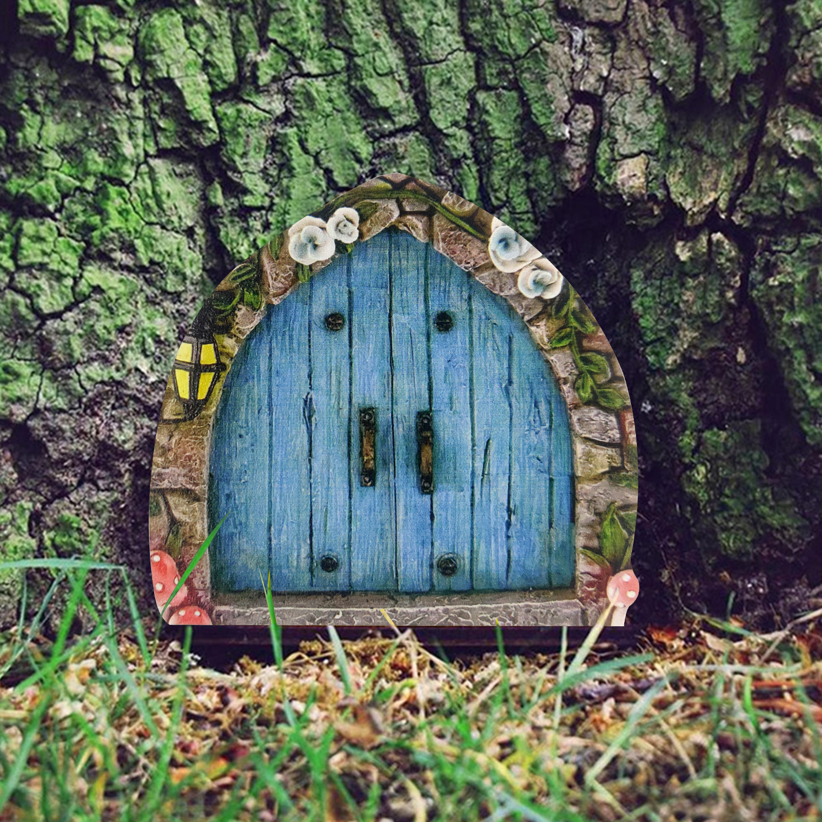 6PCS Fairy Door and Windows for Trees – Glow in The Dark Yard Art Sculpture Decoration for Kids Room, Wall and Trees Outdoor Miniature Fairy Garden Outdoor Decor Accessories