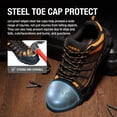 thumbnail image 5 of HISEA Work Shoes for Men Breathable Steel Toe Shoes Slip Resistant EH Industrial & Construction Shoe Orange Size 9.5, 5 of 6