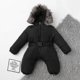 thumbnail image 3 of SAILING Mono unisex con capucha para bebé de 0 a 24 meses, mono para niños y niñas con cuello de piel, 3 of 5