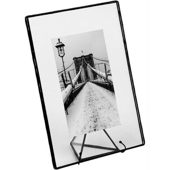 Clear Glass Float Frame 7x9 5x7 Black by Bedford Downing - 5x7
