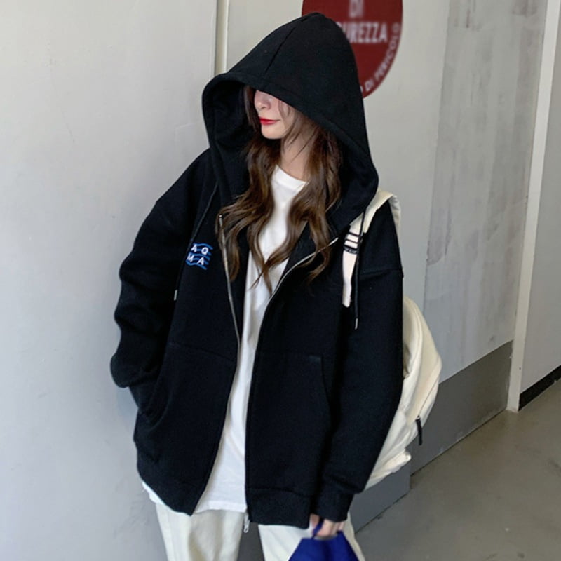Women Hooded Cardigan Coat Jacket Ladies Casual Loose Solid Hoodies Outwear Women Hooded Cardigan Coat Jacket Ladies Casual Loose Solid Hoodies Outwear