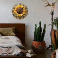 thumbnail image 7 of Wall Clock Decorative - Vintage Elegant Sunflower Print 2D Vintage Wall Clocks Battery Operated Silent Non-Ticking for Bedroom, Living Room, Kitchen, Office, Classroom, 10 Inch, 7 of 7