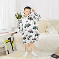 thumbnail image 6 of joogoo Blanket Hoodie for Car Trucks Cartoon Checkered Flag Oversize Sweatshirt 3-14 YR L, 6 of 7