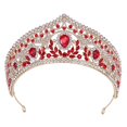 thumbnail image 1 of Tiara nupcial Salvador Corona boda Mujer novia Diadema Accesorio para el cabello rojo, 1 of 10