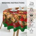 thumbnail image 4 of Gingerbread Man Tablecloth Washable Round Table Cover for Kitchen Dining Decoration 60 Inch, 4 of 6