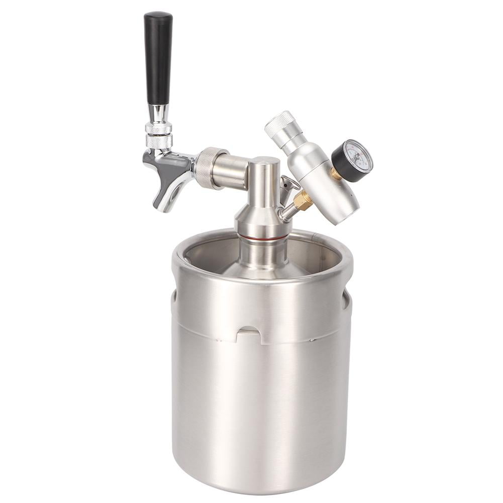 LHCER 2L Stainless Steel Beer Keg Homebrew Keg System Kit with