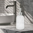 thumbnail image 6 of Unique Bargains 1 Pc Convenient Vertical Stripe Soap Dispenser 13.53oz Clear Silver, 6 of 6