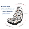 thumbnail image 4 of Naloa Retro Rooster Car Seat Covers 2PCs Front Car Seat Covers Universal fit for Most Cars SUVs and Trucks - 1, 4 of 5