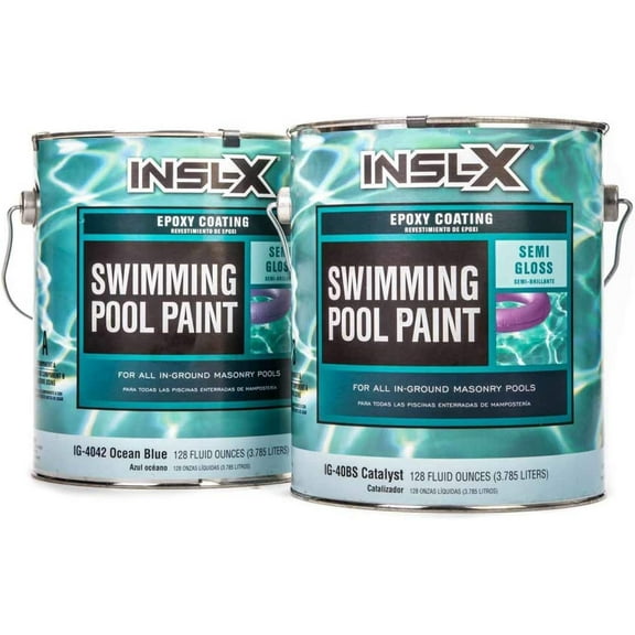 Benjamin Moore INSL-X Epoxy Pool Paint - Durable, Gloss Finish - 2 Pack, 1 Gal, Blue