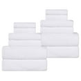 thumbnail image 2 of Superior Playa Zero Twist Cotton Solid Waffle Textured 12 Piece Towel Set, White, 2 of 7