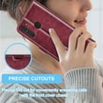 thumbnail image 6 of Galaxy A21 Case, 4G Galaxy A21 Wallet Case,Takfox [RFID Blocking] PU Vegan Leather Cover Card Slots Cash ID Credit Card Holder Magnetic Folio Flip Phone Case Kickstand For Galaxy A21 US Version - Red, 6 of 6