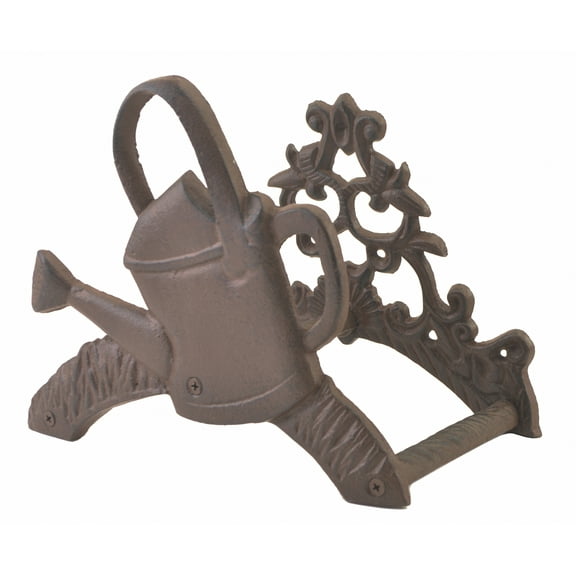 Cast Iron Garden Hose Holder Watering Can Design 7.625" Tall by Flag Emotes