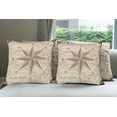 thumbnail image 6 of Ambesonne Compass Throw Pillow Cover 4 Pack, Central America Map, 20", Lilac Plum, 6 of 7