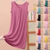 Meichang Nightgowns for Women Sleeveless Scoop Neck Summer Tank Dress Casual Sleepwear Loungewear Comfy House Dress Soft Knee Length Nightdress