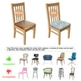 thumbnail image 5 of Light Blue Christmas House and Tree Seat Covers for Dining Room Chairs Set Of 4,Stretch Printed Washable Chair Seat Cover with Elastic Ties and Button,Removable Waterproof Couch Cushion Covers, 5 of 6