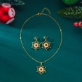 thumbnail image 3 of NICKSUN Christmas Snowflake Rhinestone Jewelry Set for Women, Crystal Pearl Snowflake Pendant Necklace & Dangle Earrings Matching Set, Winter Xmas Holiday Party Accessory Gift, 3 of 4
