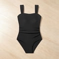 thumbnail image 6 of Miaoju Girls Swimsuit Ruffle Adjustable Straps One Piece Bathing Suit Solid Color Ruched Girls' Swimwear 9-16Y, 6 of 6