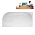 thumbnail image 6 of 59" Streamline B-356-120-WH Soaking Freestanding Tub and Tray With Internal Drain in Glossy White, 6 of 10