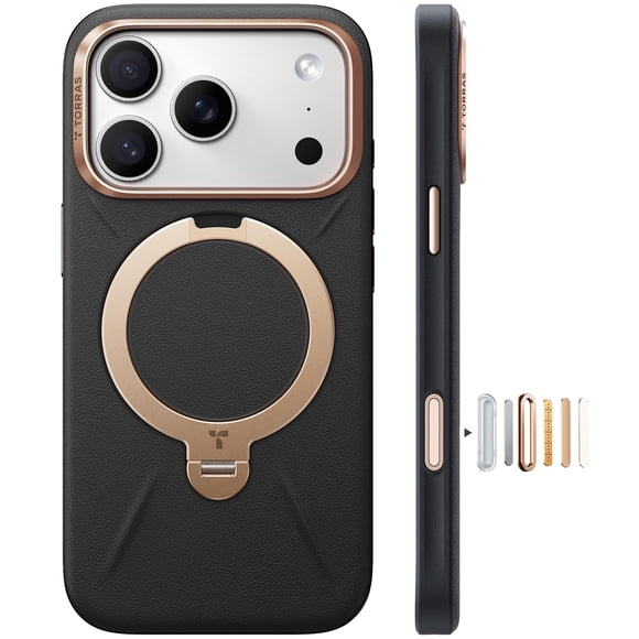 Funda de piel orgánica TORRAS con soporte para iPhone 17 Pro