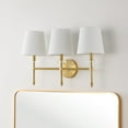thumbnail image 6 of JONATHAN Y Olivia 23" 3-Light Modern Midcentury Iron LED Vanity, Brass Gold, 6 of 9