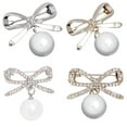 thumbnail image 1 of 4 Pcs Broches Nœud Papillon en Strass Broches en Alliage Durables, 1 of 7