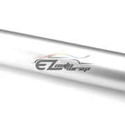 EZAUTOWRAP Matte Satin Chrome Metallic Silver Car Vinyl Wrap Vehicle Sticker Decal Film Sheet Decoration With Air Release Technology