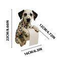 thumbnail image 5 of ZZkhGO Dog Toilet Paper Holder, Cute Animal Design Wall Mounted, Resin Paper Roll Dispenser for Bathroom Decor, 5 of 5