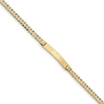 thumbnail image 1 of 14k Yellow Gold Curb Link Name Bar Identification Id Bracelet, 1 of 7