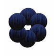 thumbnail image 7 of 15 Inch Round Placemats Set of 6, Navy Blue Black Ombre Non Slip Heat Insulation PP Table Mats, Modern Abstract Striped Gradient Washable Place Mats for Kitchen Dining Party Table Decor, 7 of 7