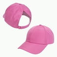 thumbnail image 3 of KPOPLK Girls Criss Cross Ponytail Hat Mesh Baseball Cap Kids Quick Dry Ponycap Hats Outdoor Summer Sports Hat(2-8 Years,Hot Pink), 3 of 6