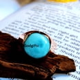 thumbnail image 2 of Handmade Sterling Silver Larimar Ring: Cocktail Gemstone Ring, 2 of 10