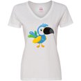 thumbnail image 3 of Inktastic Tropical Parrot, Colorful Parrot, Tropical Bird Women's V-Neck T-Shirt, 3 of 5
