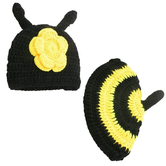 NATEFEMIN Bee-Themed Clothing Set for Babies - Includes Hat & Pants, Suitable for 0-12 Months Old Kids
