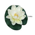 thumbnail image 5 of Simulation Lotus with Water Lily Pad, Artificial Floating Foam Lotus Flower Realistic Water Lily Pad for Home Garden Party Holiday Special Event Pond Decoration, 5 of 9
