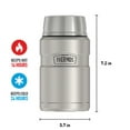 thumbnail image 5 of Thermos Stainless King 24oz Vacuum Insulated Folding Spoon Matte Stainless Food Jar, 5 of 9