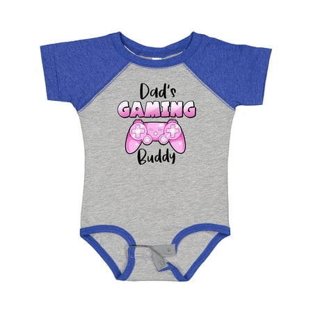 

Inktastic Dad s Gaming Buddy- Pink Controller Gift Baby Boy or Baby Girl Bodysuit
