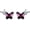 Purple two Butterfly, variant on Sterling Silver Infinity Butterfly Earrings Embellished with Crystals from Austria, Hypoallergenic Stud Earrings, Anniversary Birthday Butterfly Jewelry Gifts for Women