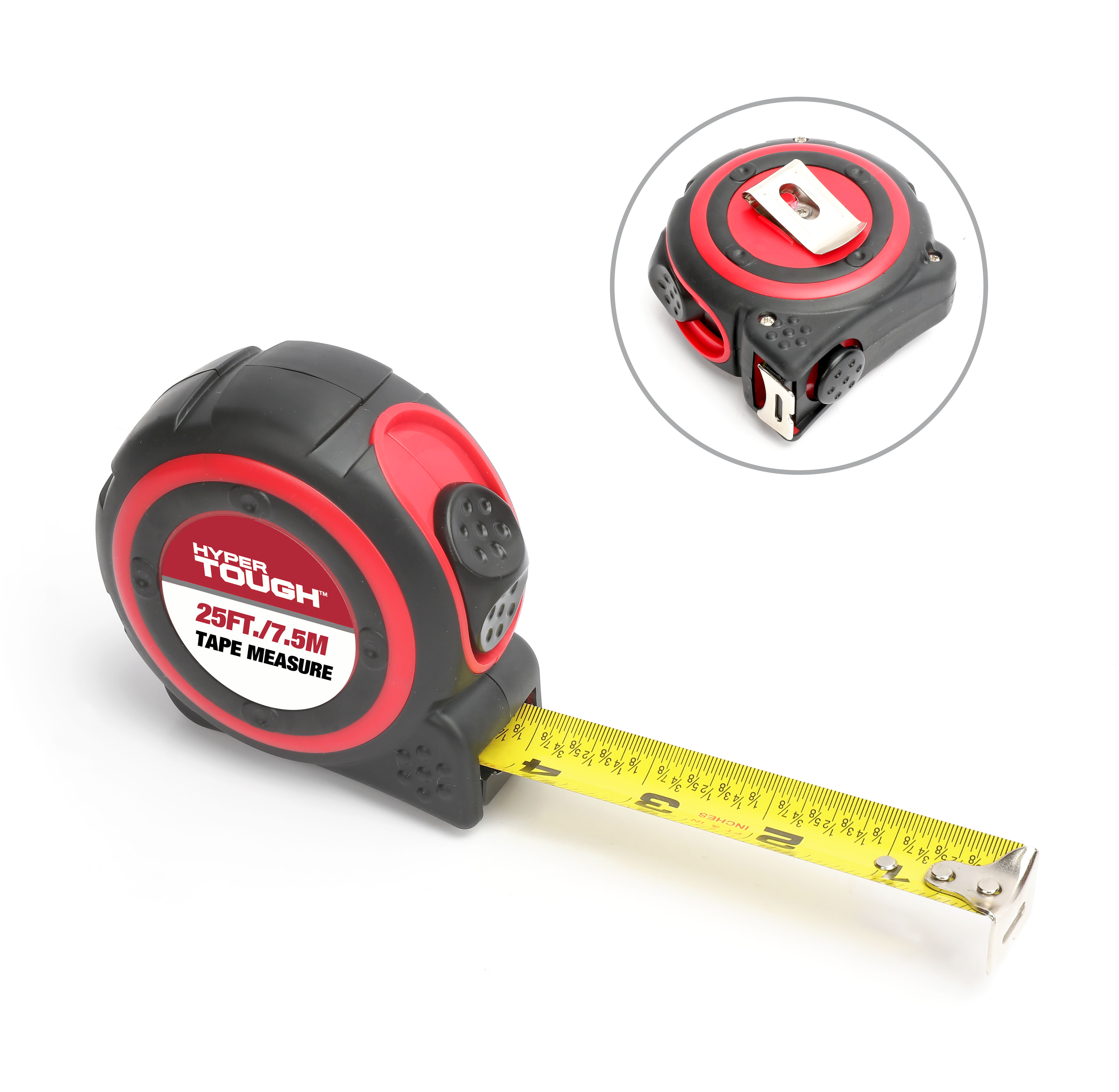 Tape Measure 5-Pack Hyper Tough 6ft 12ft 16ft 16ft and 25ft 3423