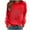 Red, variant on Makaor Women's Sweatshirt Tops Christmas Crew Neck Tops Graphic Long Sleeve Pullover Tees Fleece Cute Fall Winter Clothes