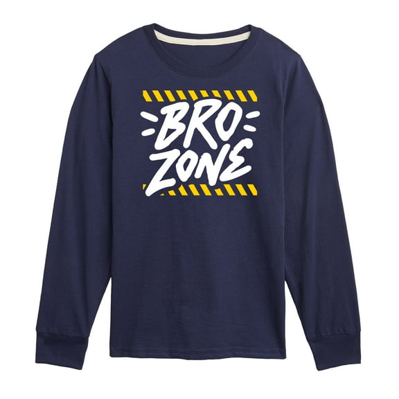 Instant Message - Bro Zone - Toddler & Youth Long Sleeve Graphic T-Shirt