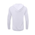 thumbnail image 4 of Trgacdwlo Men's Active T-Shirts Hooded Quick Dry Long Sleeve Work Shirts for Men Sun Protection Summer Sports Muscle Tee Top White XXL, 4 of 4