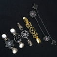 thumbnail image 3 of 6PCS Fit Dress Cinch Clips Set, Scarf Clip, Retro Cardigan Collar Clips, Shirt clip, Dresss Clips Back Cinch, Shawl Clip Sweater Clips, Coat Chain Clips for Women Antique Flowers, 3 of 7